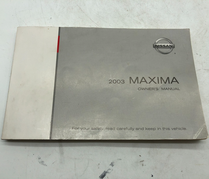 2003 Nissan Maxima Owners Manual OEM C02B44006