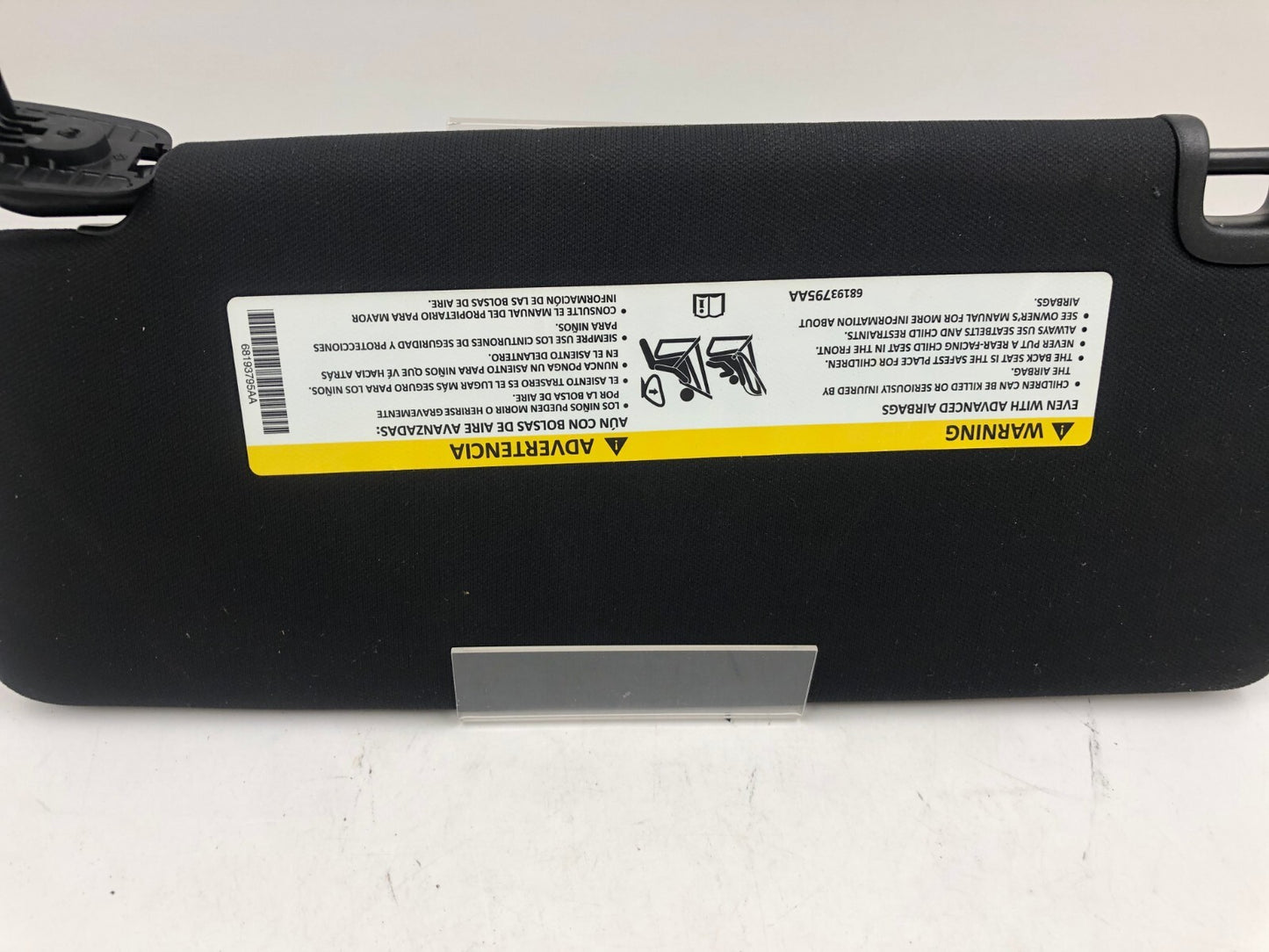 2015 Chrysler 200 Passenger Sun Visor Illuminated Black OEM B03B29026