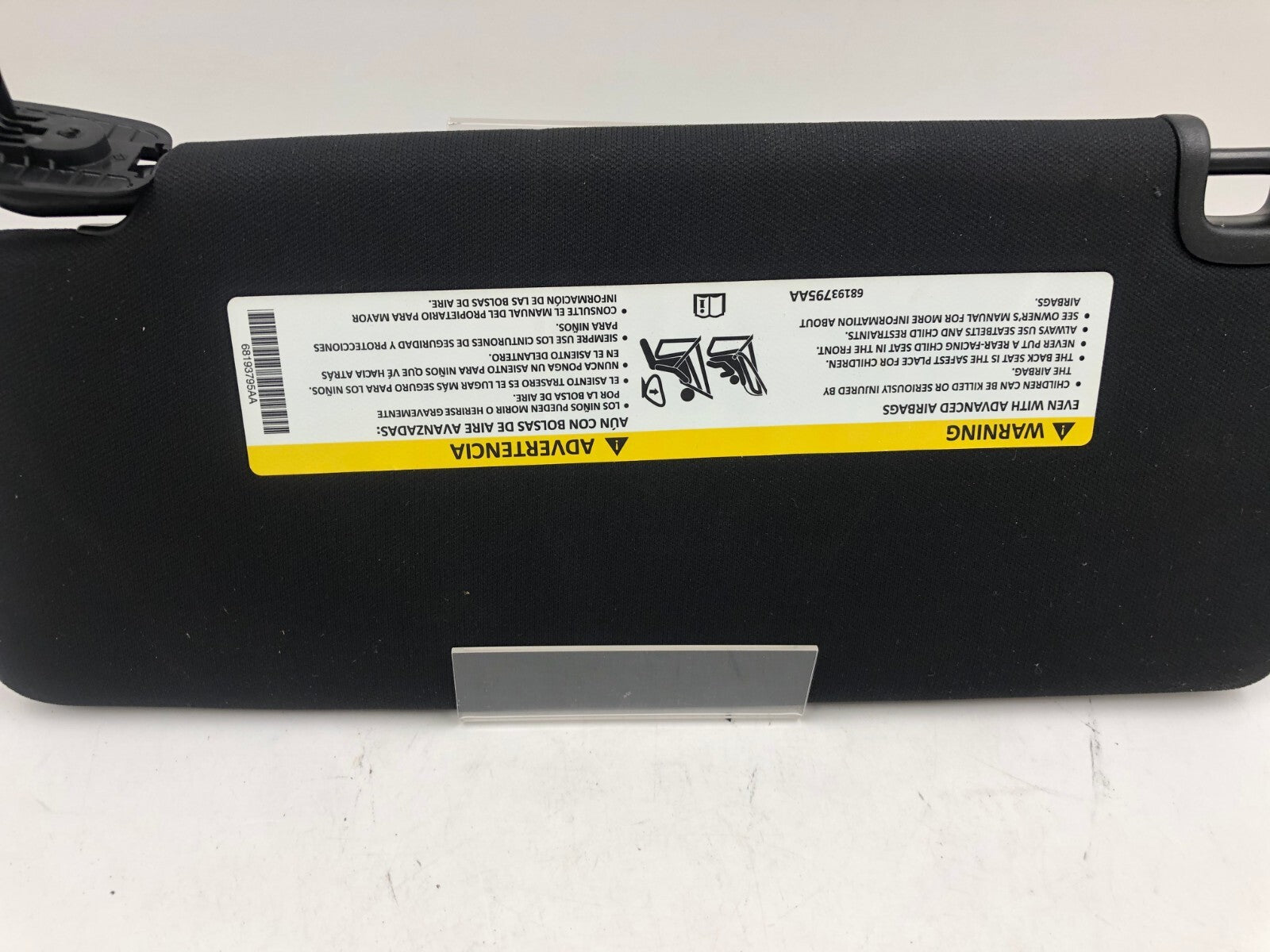 2015 Chrysler 200 Passenger Sun Visor Illuminated Black OEM B03B29026