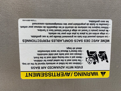 2009-2012 Ford Flex Passenger Sun Visor Gray Illuminated OEM A01B22054