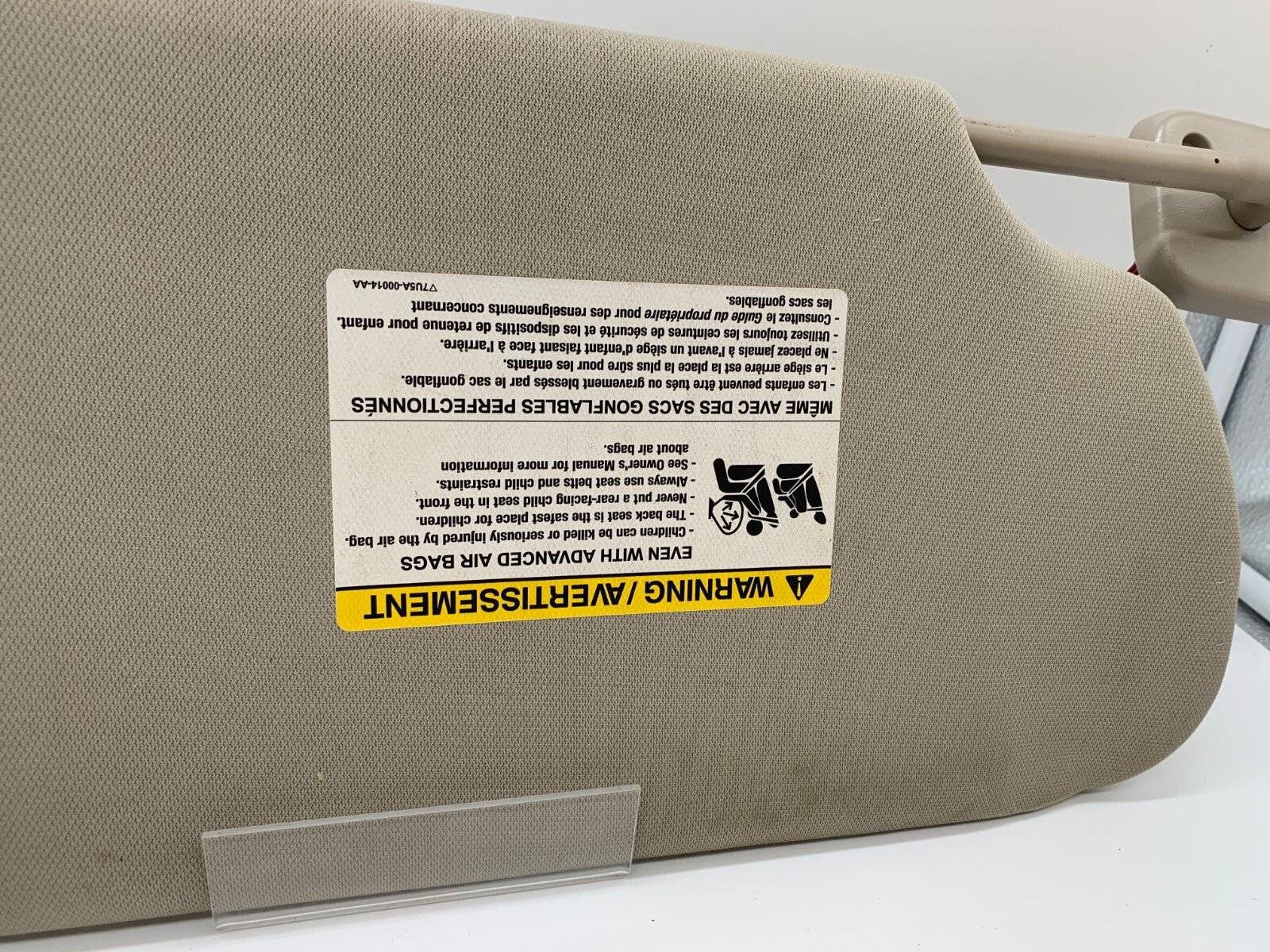 2009-2012 Ford Flex Driver Sun Visor Beige Illuminated OEM B03B25072