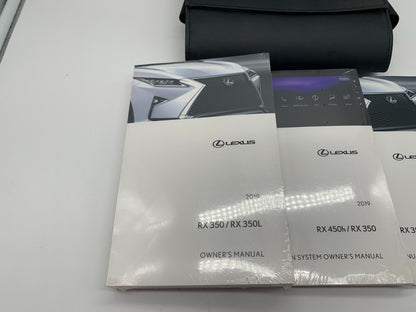 2019 Lexus RX350 RX350L Owners Manual Set with Case OEM D01B41076