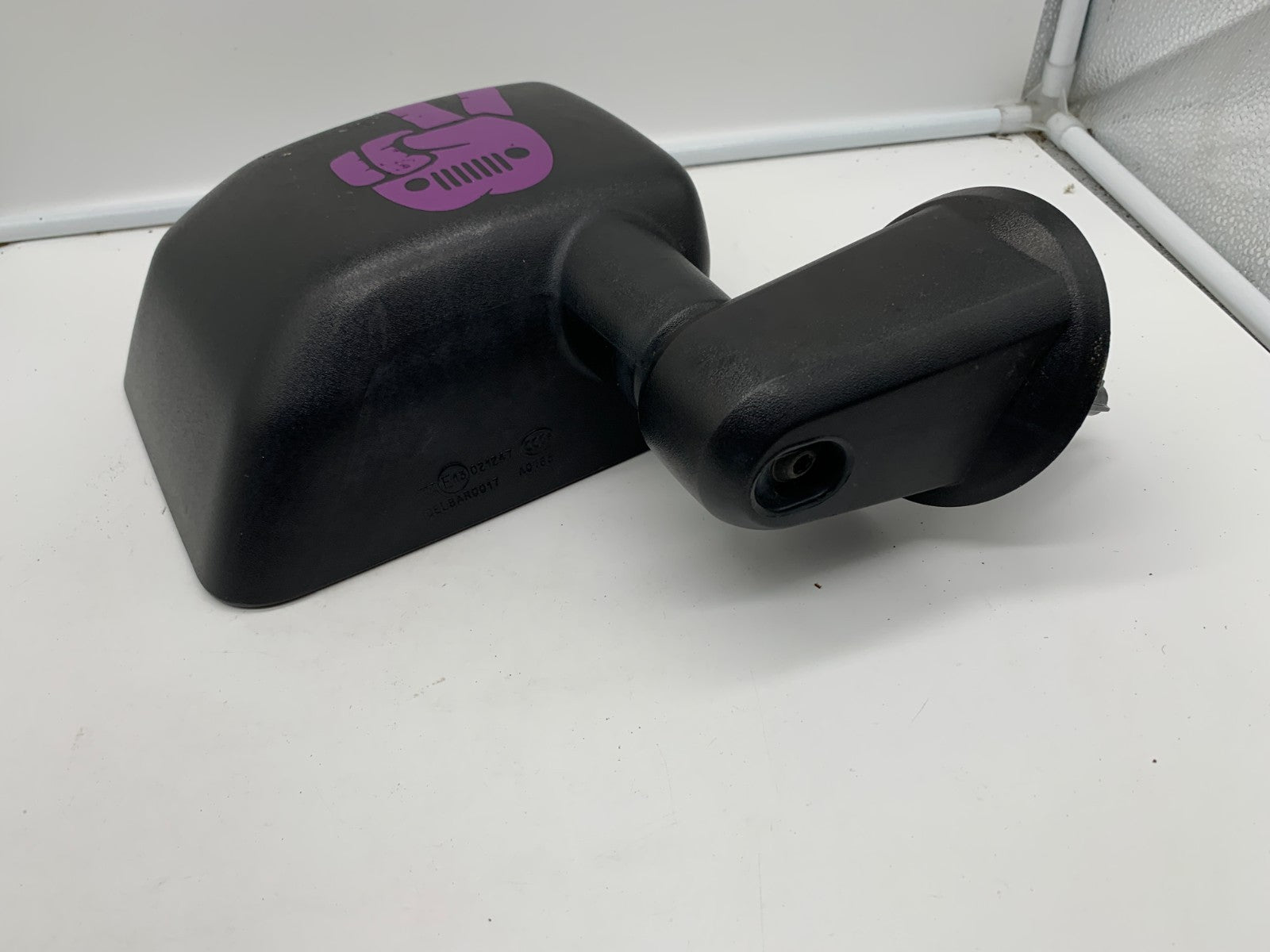 2015-2017 Jeep Wrangler Passenger Side View Manual Door Mirror Black D01B53100