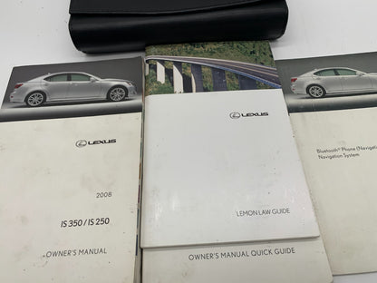 2008 Lexus IS350 IS250 Owners Manual Set with Case OEM C03B69019