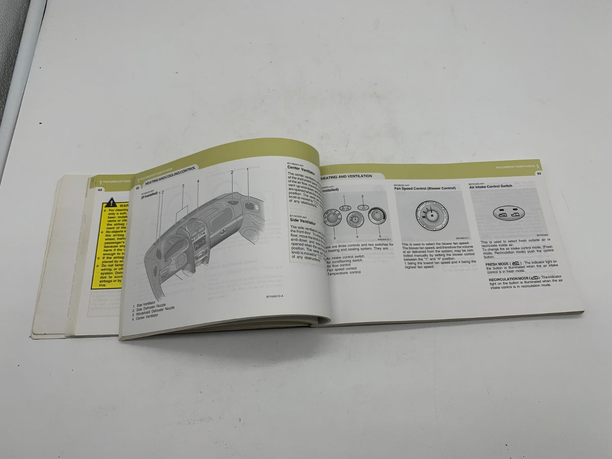 2005 Hyundai Santa Fe Owners Manual OEM A02B07024