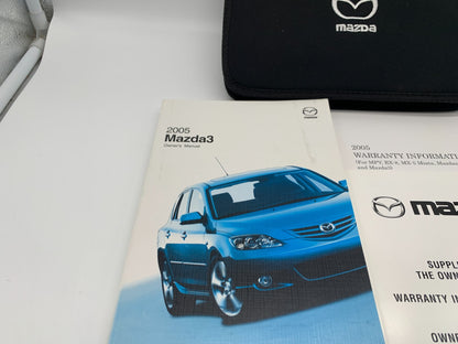 2005 Mazda 3 Owners Manual Warranty Guide Set with Case OEM B03B30008