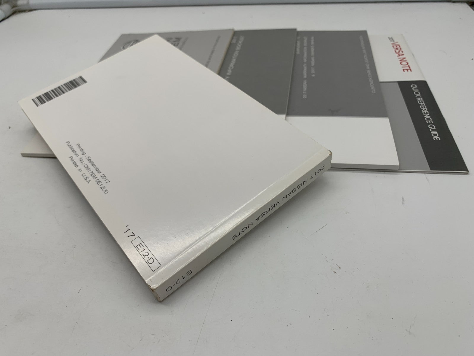 2017 Nissan Versa Note Owners Manual Set with Case OEM