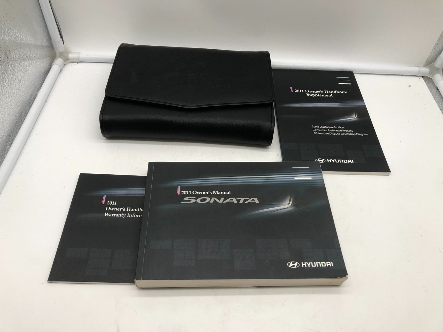 2011 Hyundai Sonata Owners Manual Set with Case OEM A01B26006