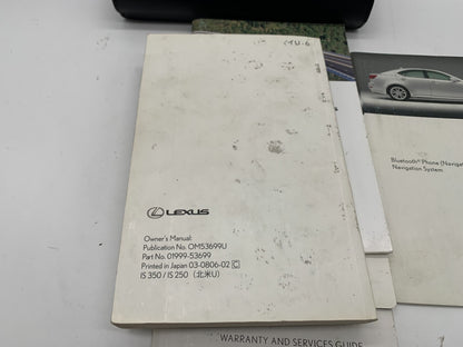 2008 Lexus IS350 IS250 Owners Manual Set with Case OEM C03B69019