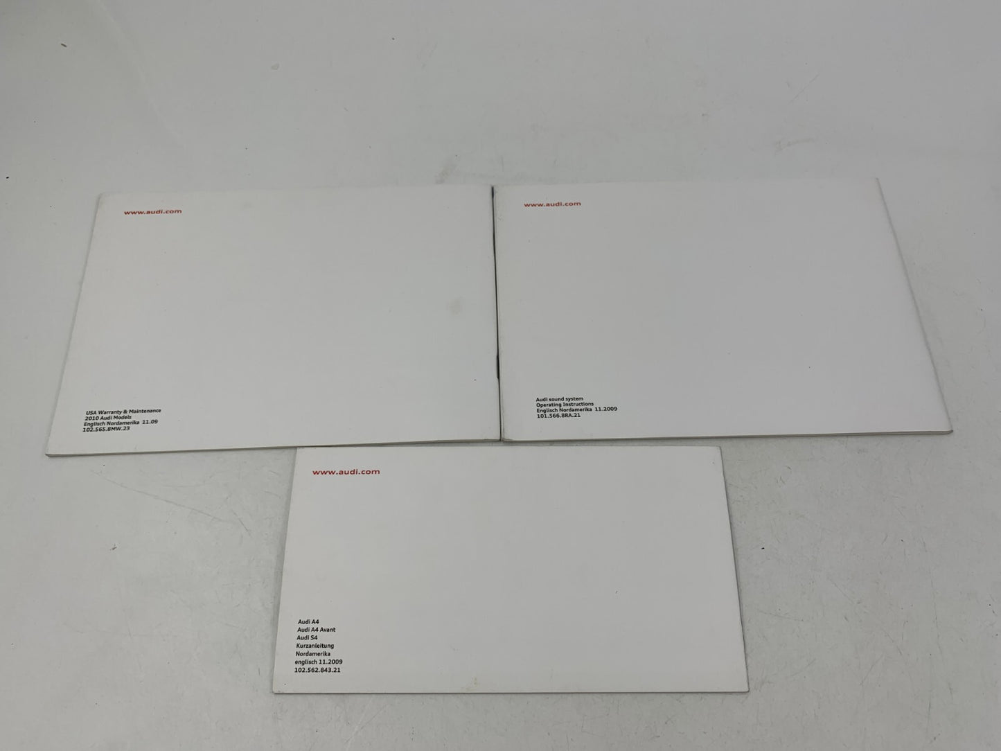 2010 Audi A4 Sedan Owners Manual Set with Case OEM E03B07022