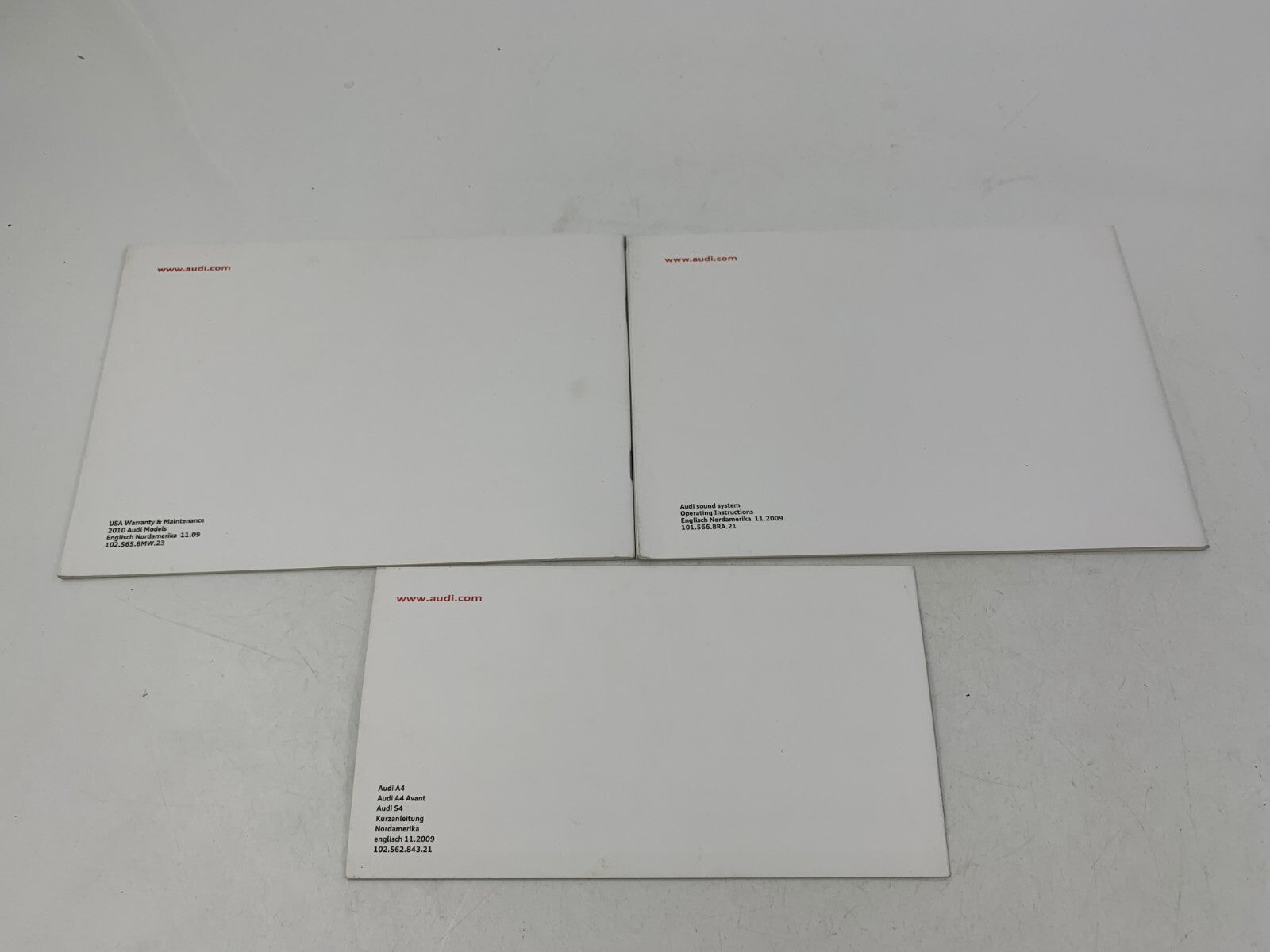 2010 Audi A4 Sedan Owners Manual Set with Case OEM E03B07022