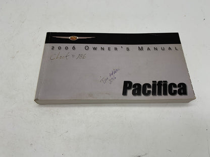 2006 Chrysler Pacifica Owners Manual with Case OEM A01B01010