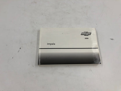 2006 Chevrolet Impala Owners Manual with Case OEM B02B44055