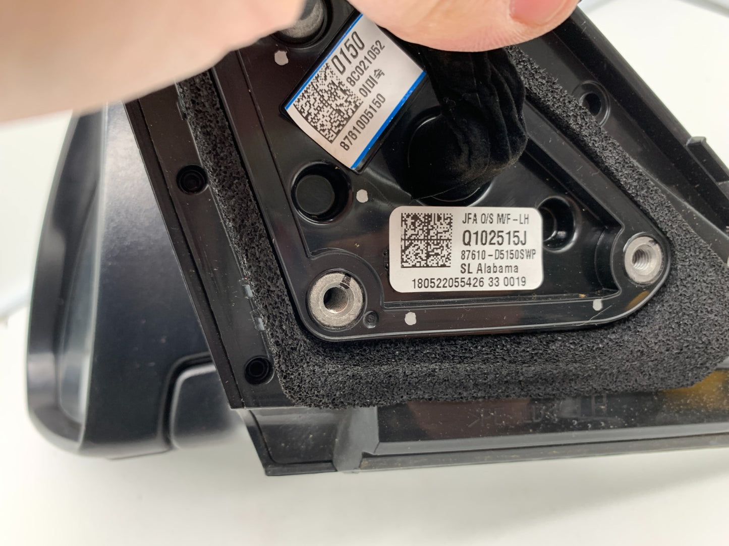 2016-2020 Kia Optima Driver Side View Power Door Mirror White BSA OEM