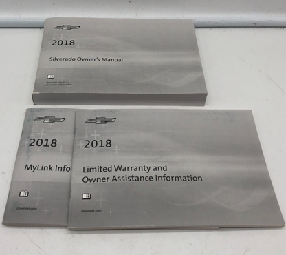 2018 Chevrolet Silverado Owners Manual Set OEM D03B61007