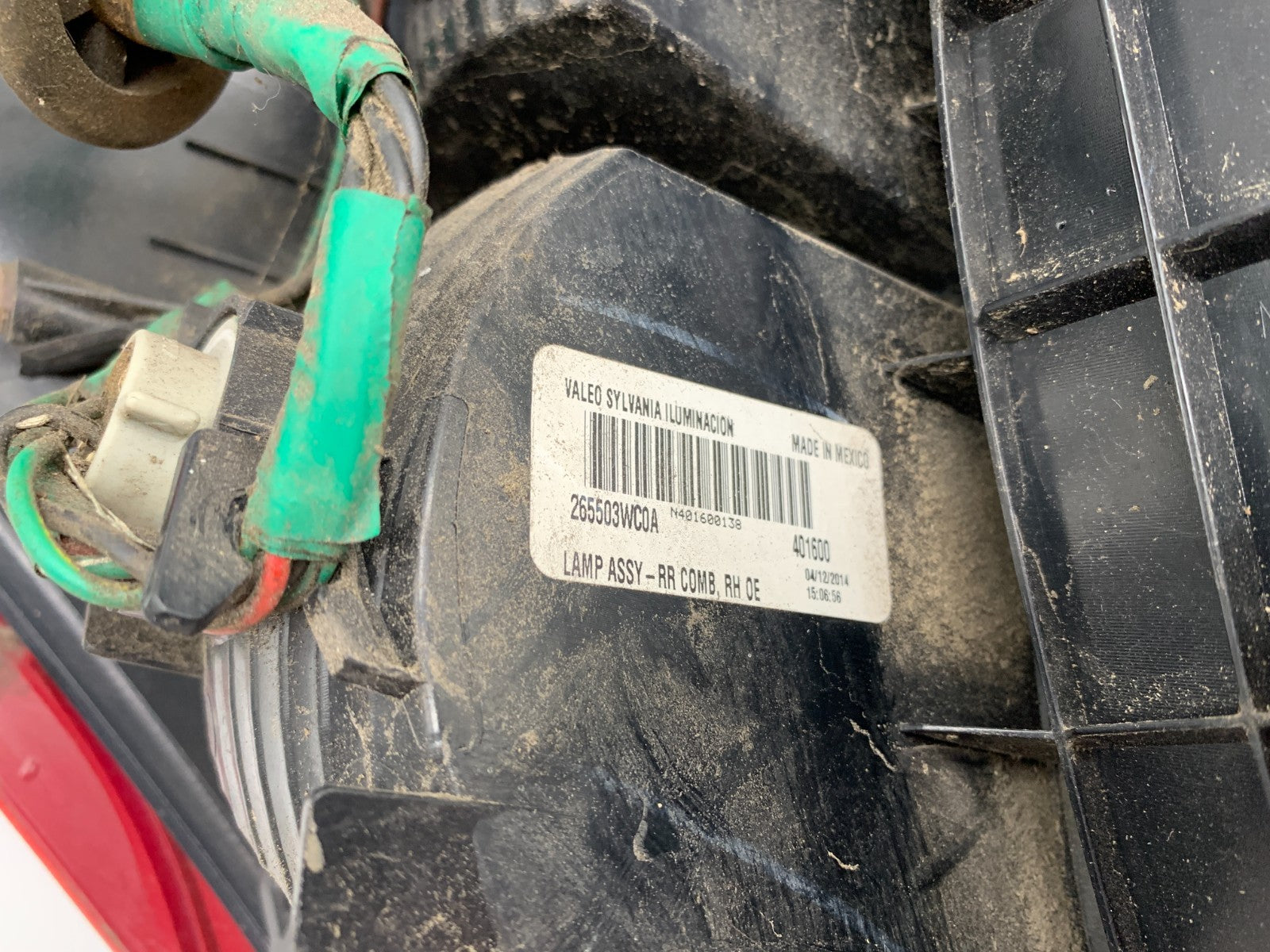 2014-2019 Nissan Versa Passenger Side Tail Light Taillight OEM B04B55039