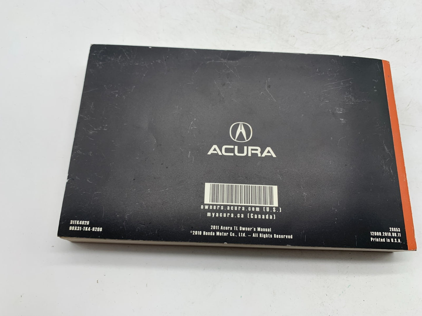 2011 Acura TL Owners Manual Set OEM A03B53004