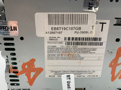 2015 Ford Explorer AM FM CD Player Radio Receiver OEM C01B51011