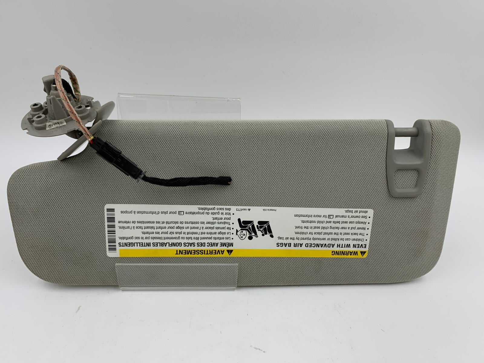 2013-2016 Chevrolet Malibu Passenger Sun Visor Gray Illuminated OEM D04B13094