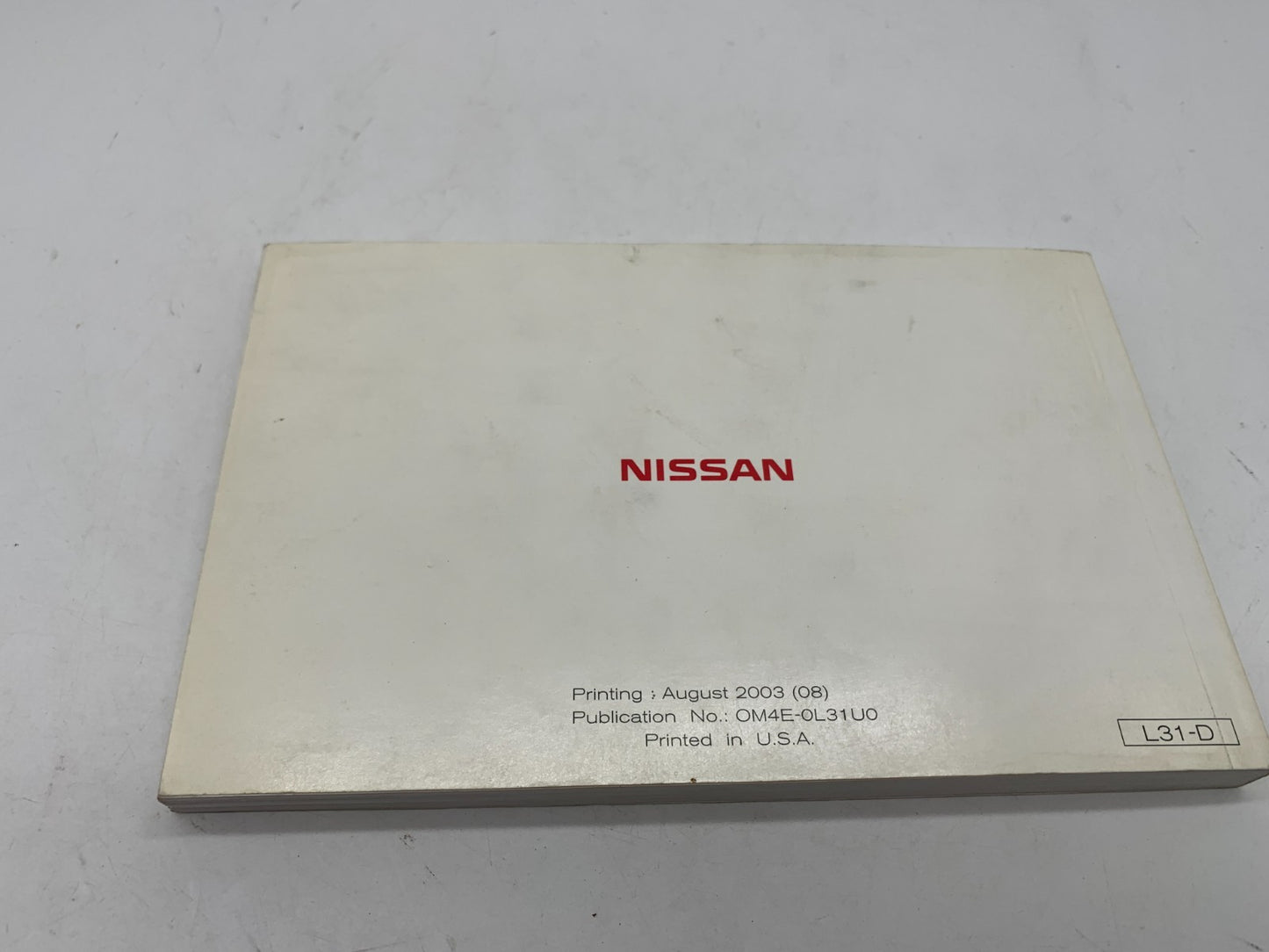 2004 Nissan Altima Owners Manual OEM A01B08060
