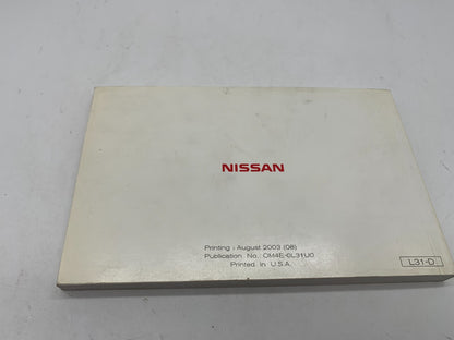 2004 Nissan Altima Owners Manual OEM A01B08060
