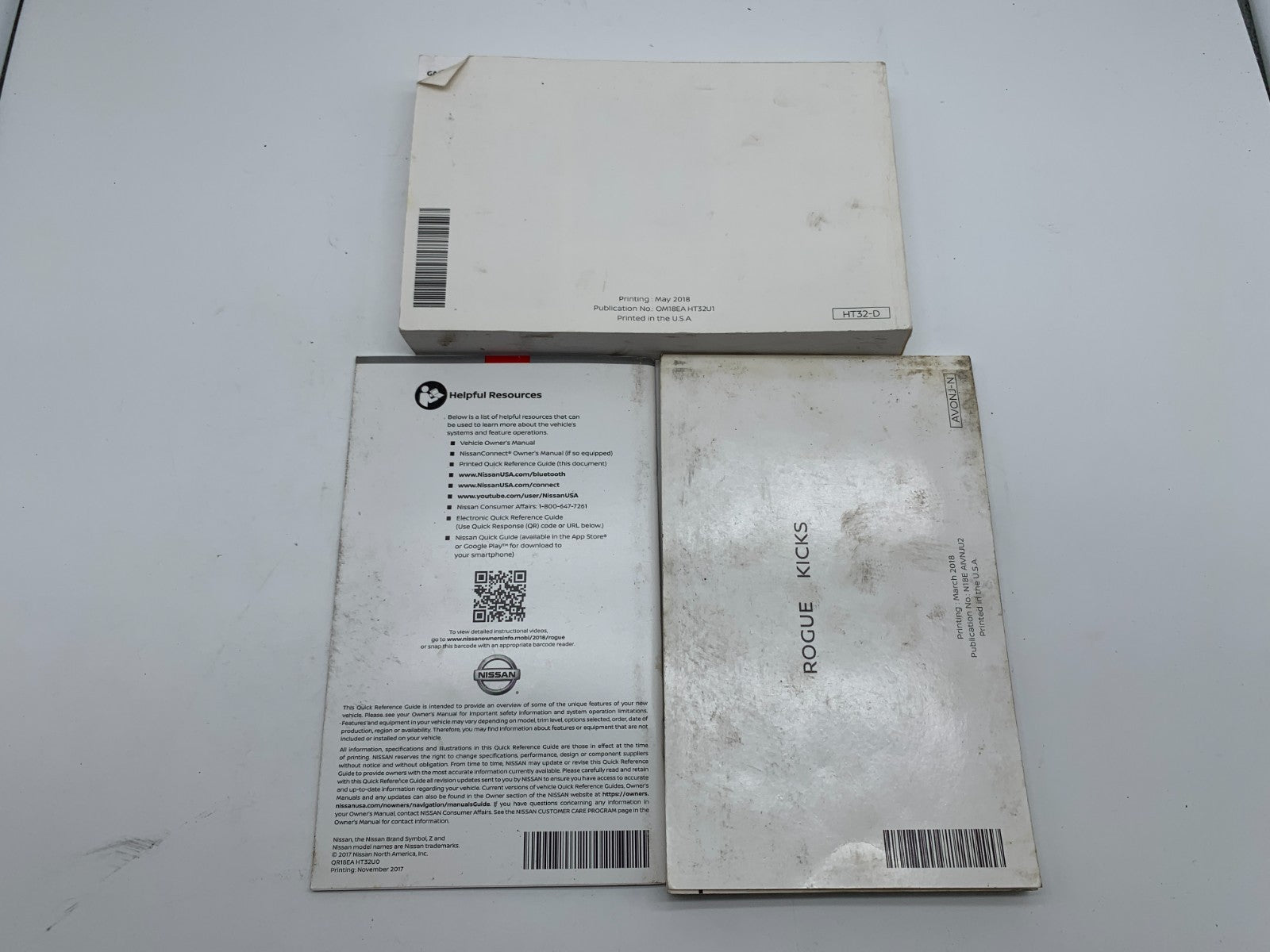 2018 Nissan Rogue Hybrid Owners Manual Set OEM B03B28033