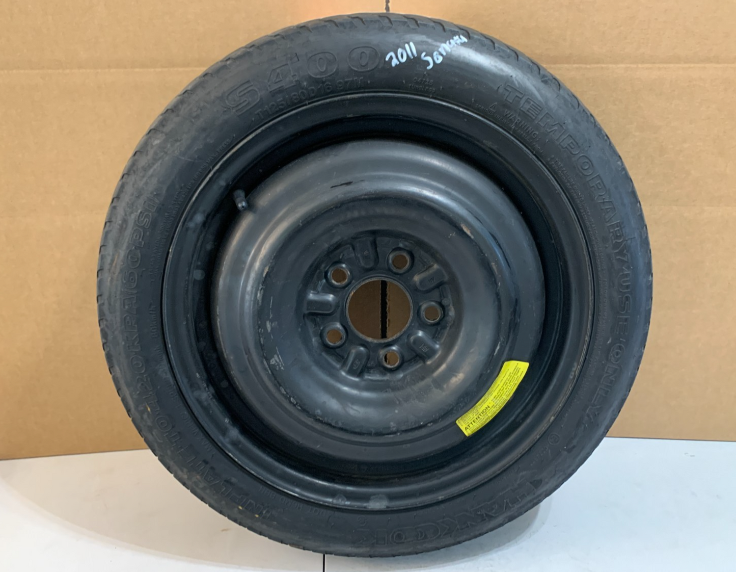 2006-2014 Hyundai Sonata 16" Spare Tire Wheel Compact Donut T125/80D16 OEM