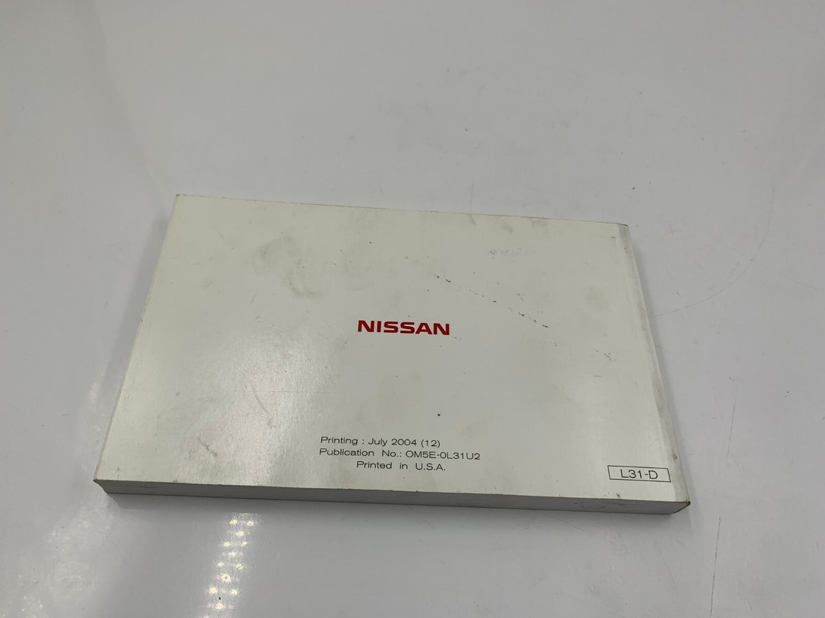 2005 Nissan Altima Owners Manual OEM B01B13037