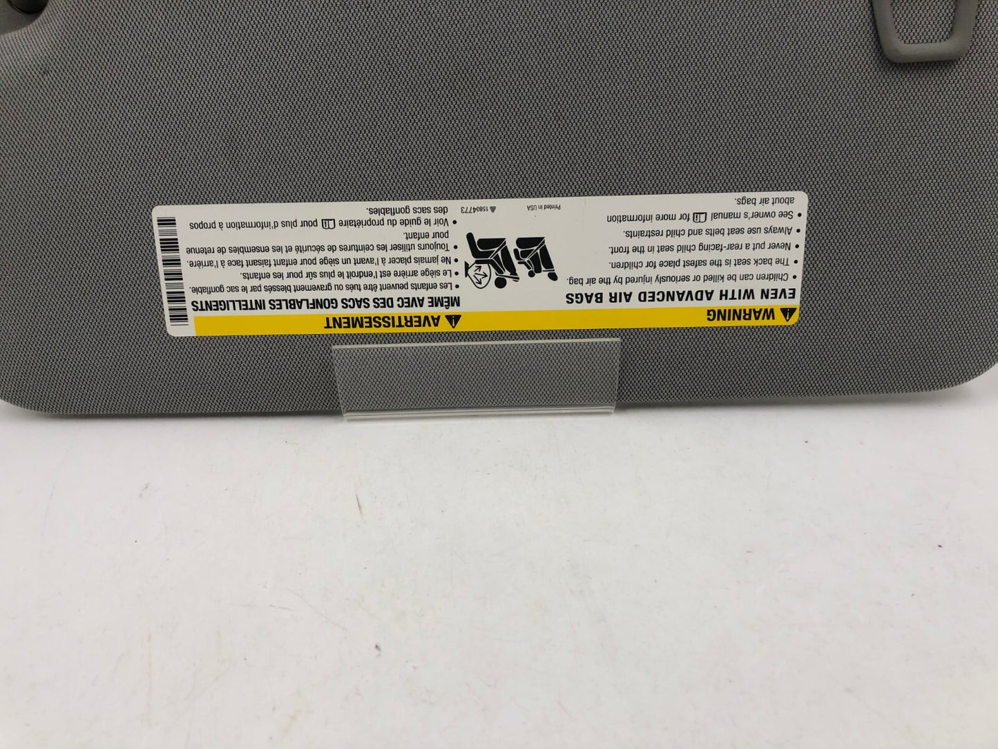 2017-2021 Chevrolet Trax Passenger Sun Visor Gray OEM D03B51048