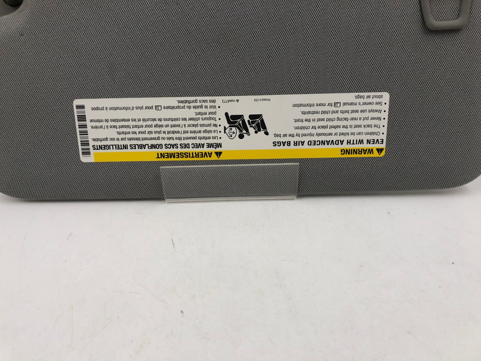 2017-2021 Chevrolet Trax Passenger Sun Visor Gray OEM D03B51048