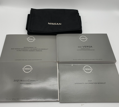2021 Nissan Versa Owners Manual Set with Case OEM B02B36050