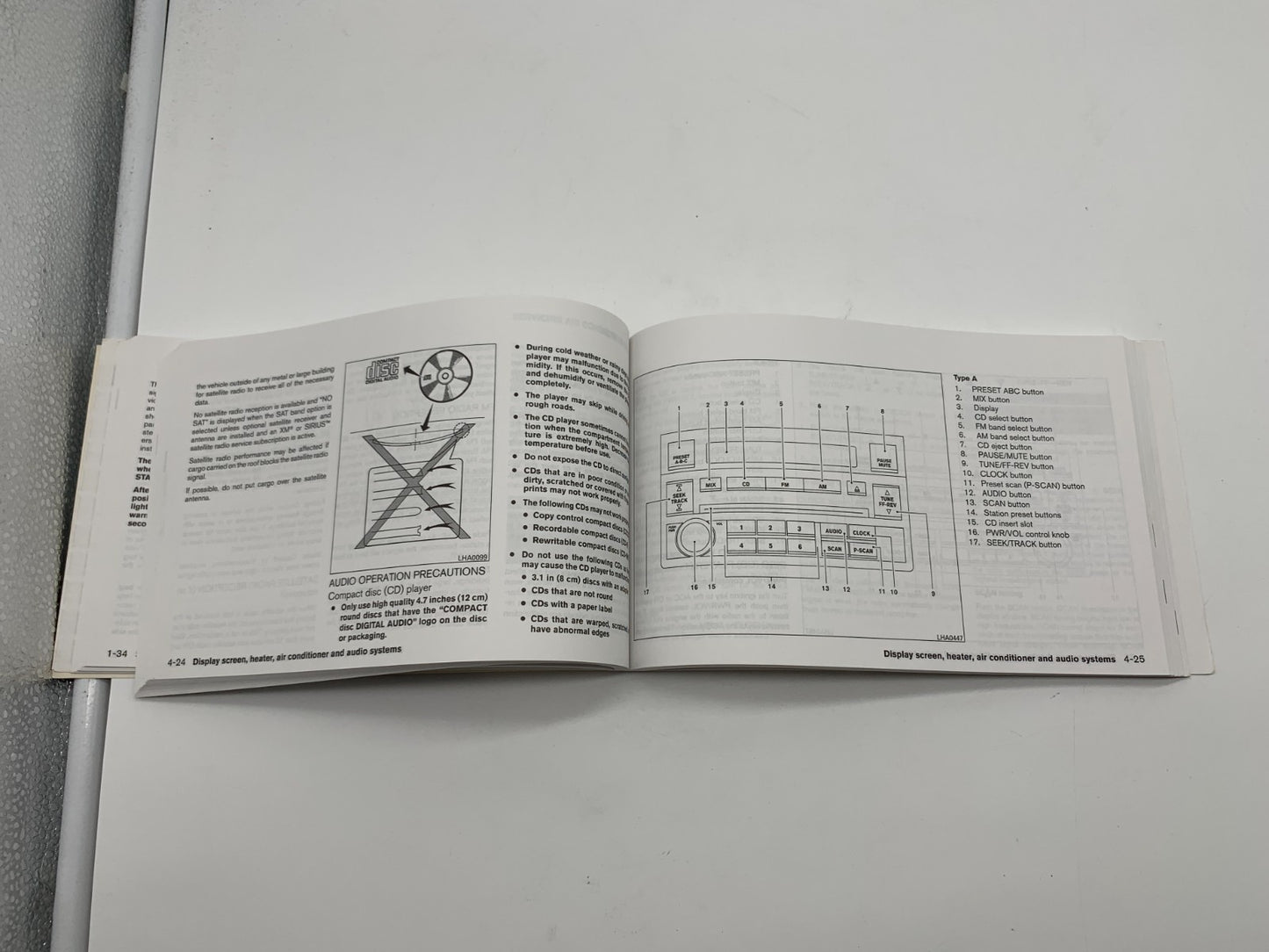 2005 Nissan Altima Owners Manual OEM C01B36005