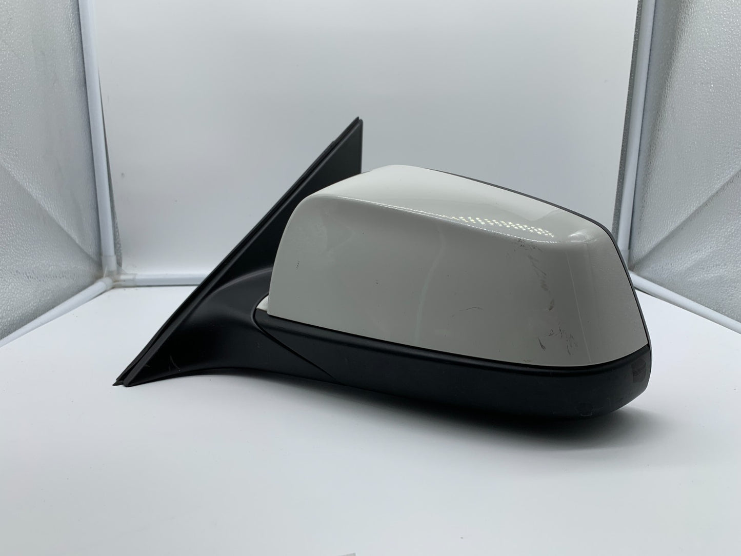 2012-2013 BMW 528i Driver Side View Power Door Mirror White OEM B03B36001