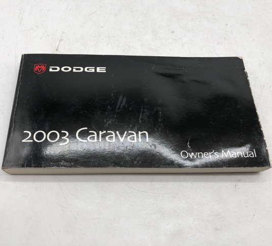 2003 Dodge Caravan Owners Manual OEM A02B42006