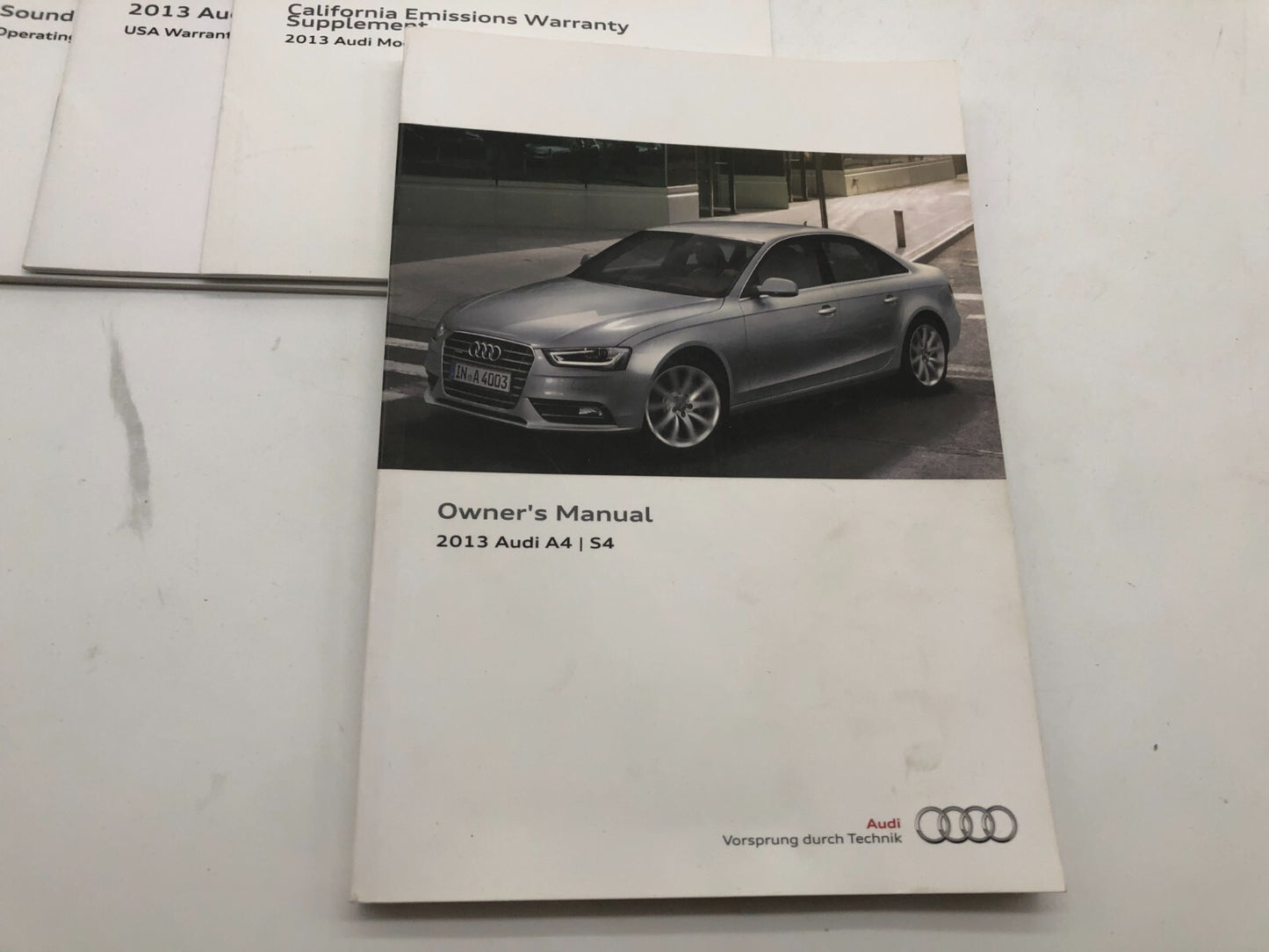 2013 Audi A4 Sedan Owners Manual Set with Case OEM E01B17029