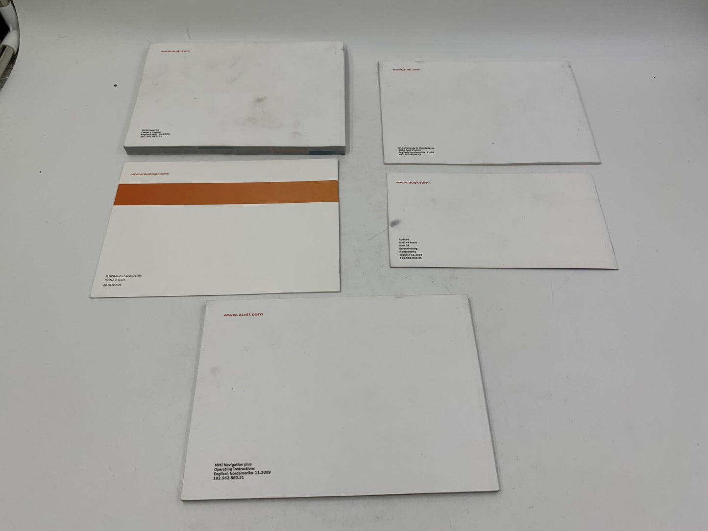 2010 Audi A4 Sedan Owners Manual Set with Case OEM D01B43006