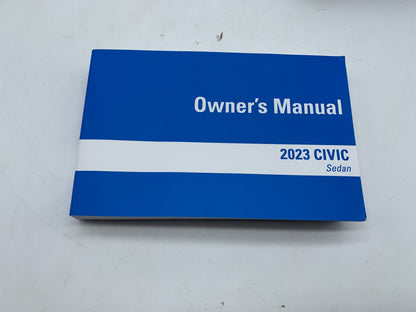 2023 Honda Civic Sedan Owners Manual Set with Case OEM C03B56017