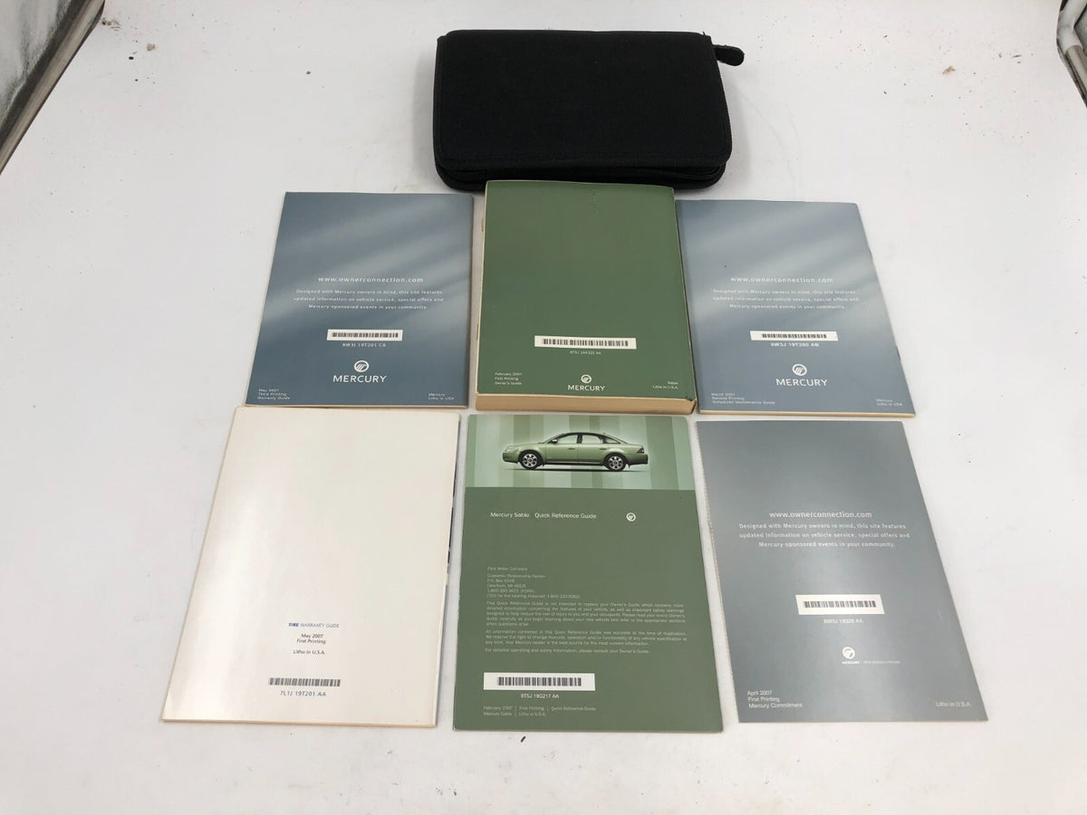 2008 Mercury Sable Owners Manual Set with Case OEM D03B58006