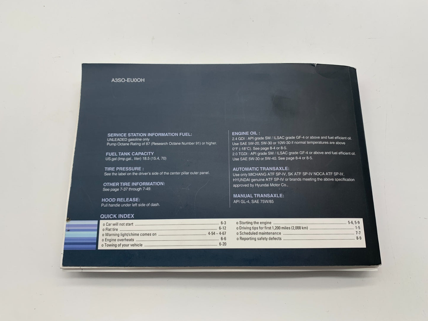 2011 Hyundai Sonata Owners Manual Set with Case OEM C02B47007