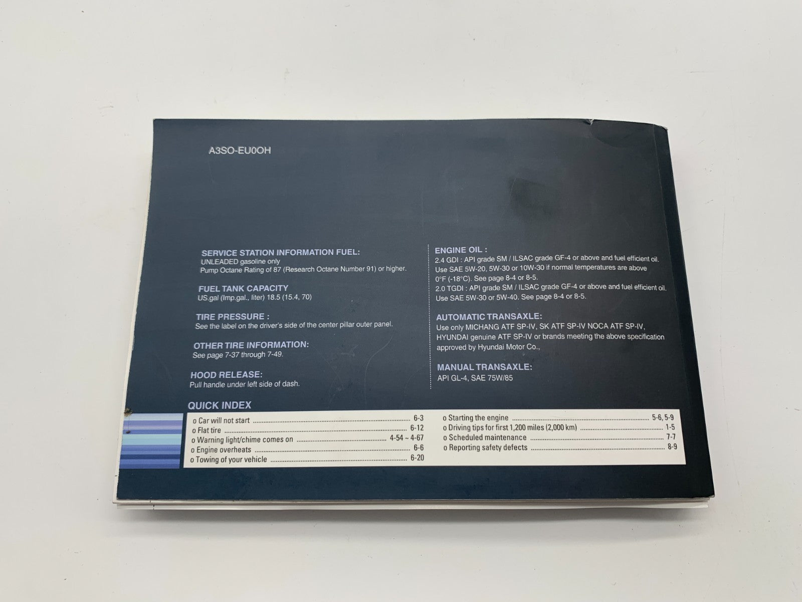 2011 Hyundai Sonata Owners Manual Set with Case OEM C02B47007