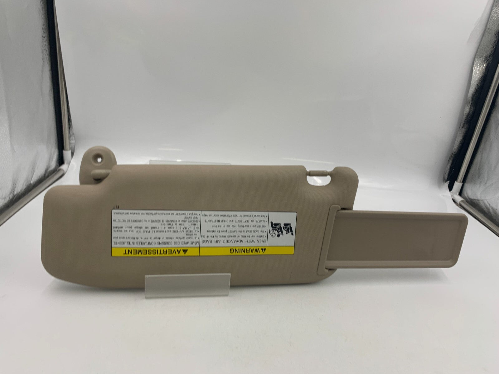 2010-2013 Suzuki Kizashi Passenger Sun Visor Illuminated Tan OEM A03B19063