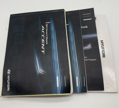 2012 Hyundai Accent Owners Manual Set with Case OEM B02B11020