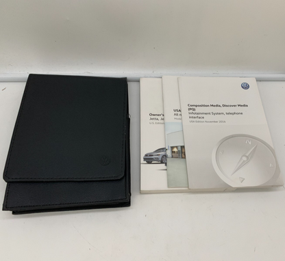 2016 Volkswagen Jetta Owners Manual Set with Case OEM A03B42008