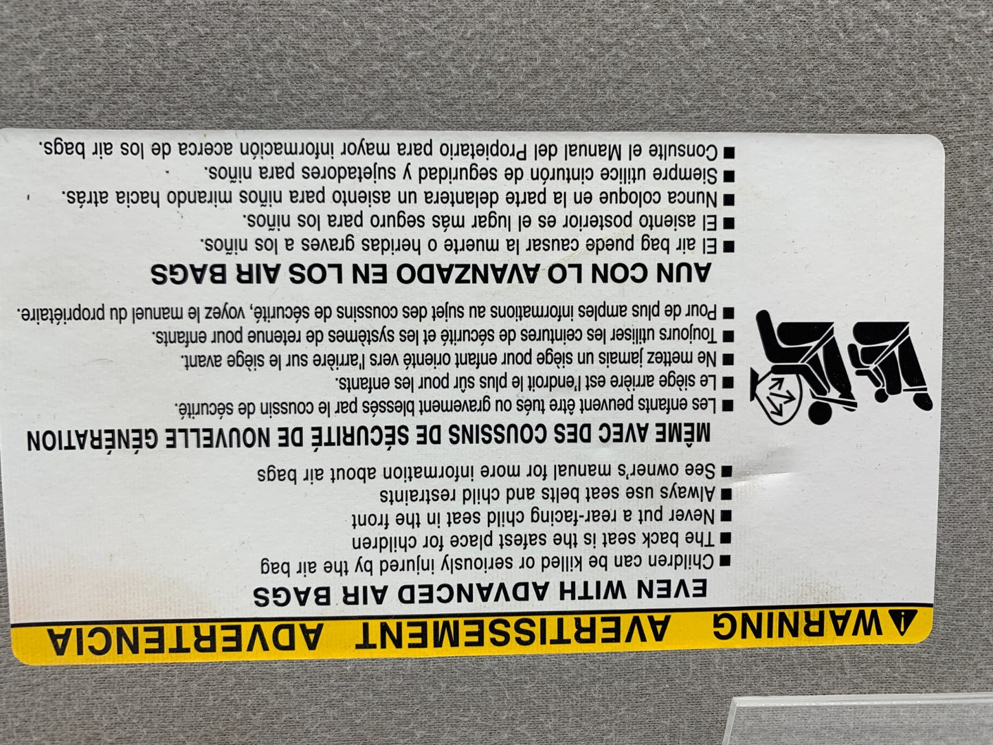 2005-2010 Toyota Sienna Passenger Sun Visor Gray Illuminated D01B20031