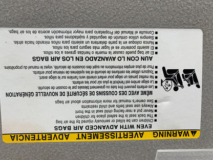 2005-2010 Toyota Sienna Passenger Sun Visor Gray Illuminated D01B20031