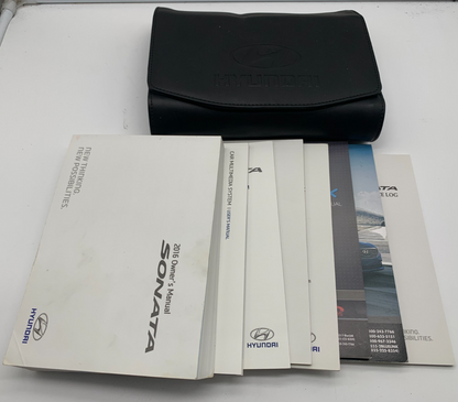 2016 Hyundai Sonata Owners Manual Set with Case OEM B03B03008
