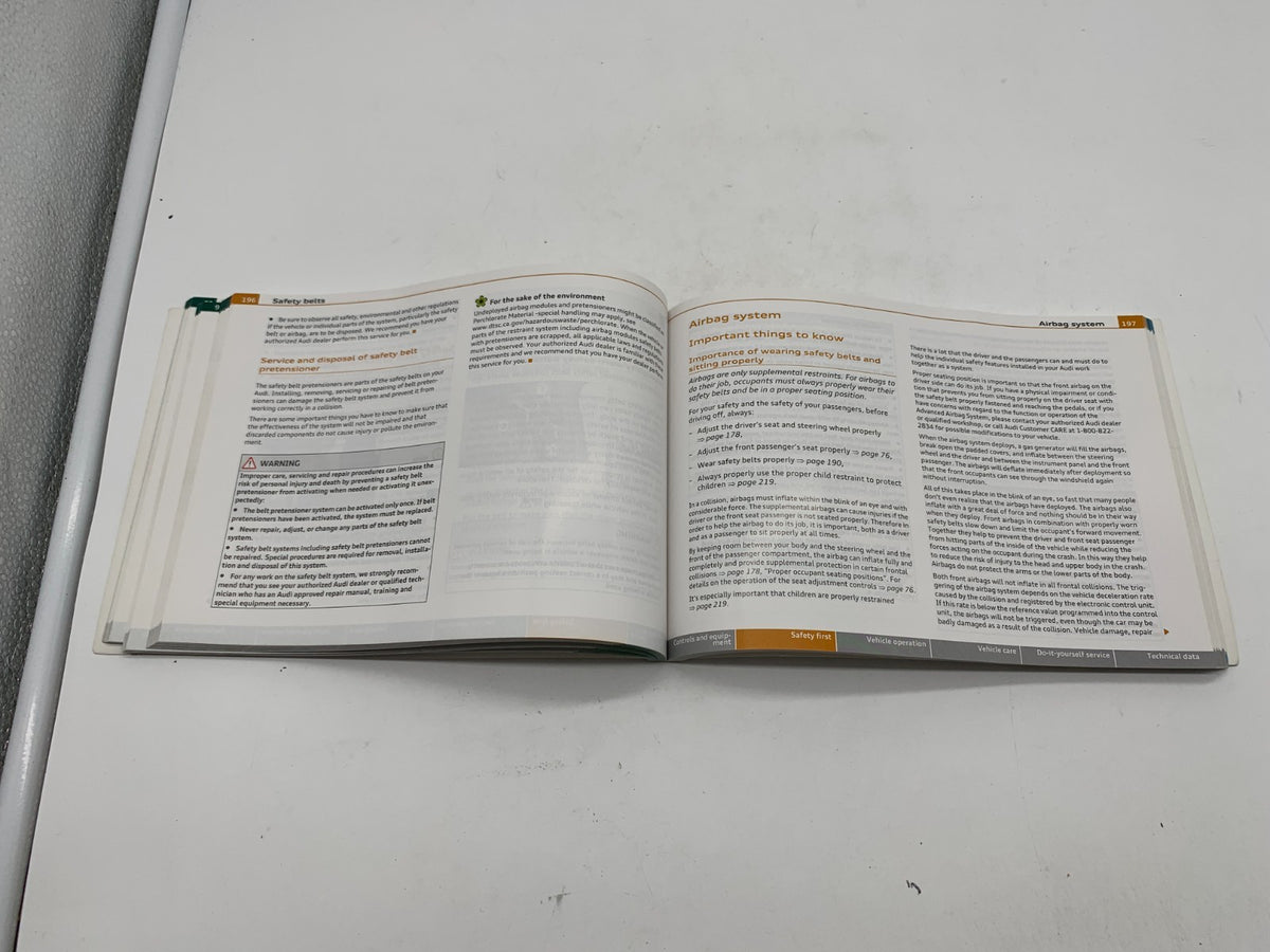 2013 Audi A6 Owners Manual OEM A02B07022
