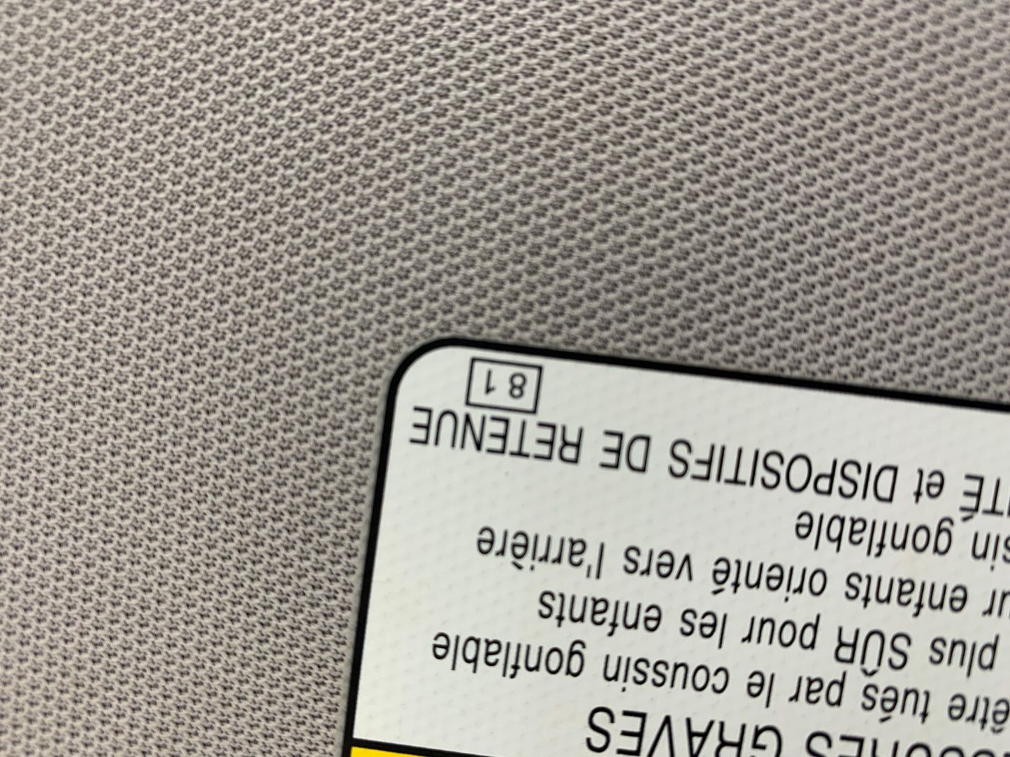 2003-2005 Subaru Forester Passenger Sun Visor Gray OEM E02B28036