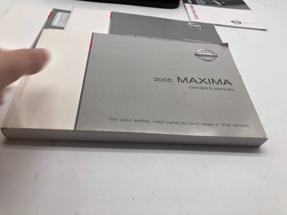 2005 Nissan Maxima Owners Manual Set with Case OEM B03B43002