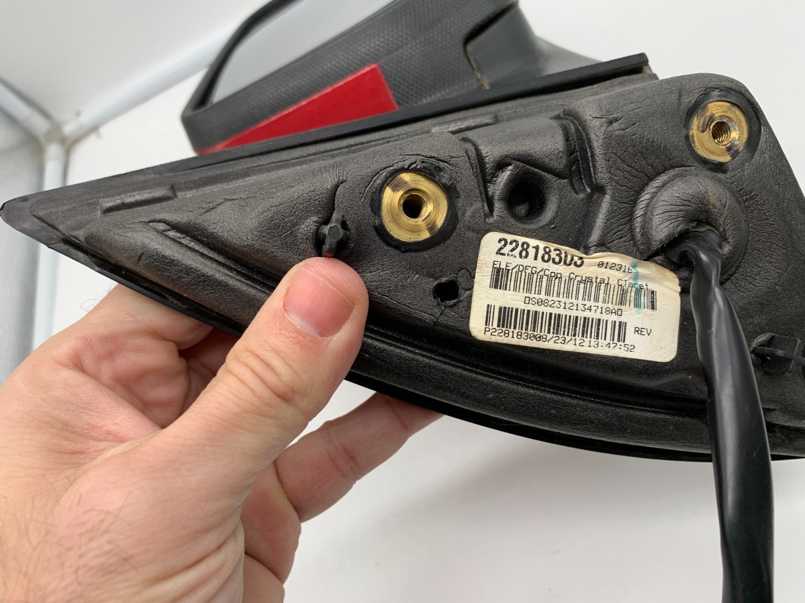 2011-2014 Chevrolet Equinox Passenger Side Power Door Mirror Red OEM